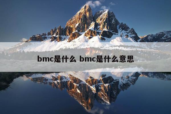 bmc是什么 bmc是什么意思