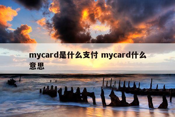 mycard是什么支付 mycard什么意思