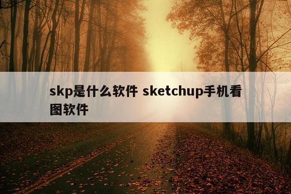 skp是什么软件 sketchup手机看图软件