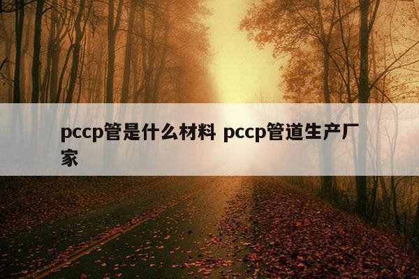 pccp管是什么材料 pccp管道生产厂家